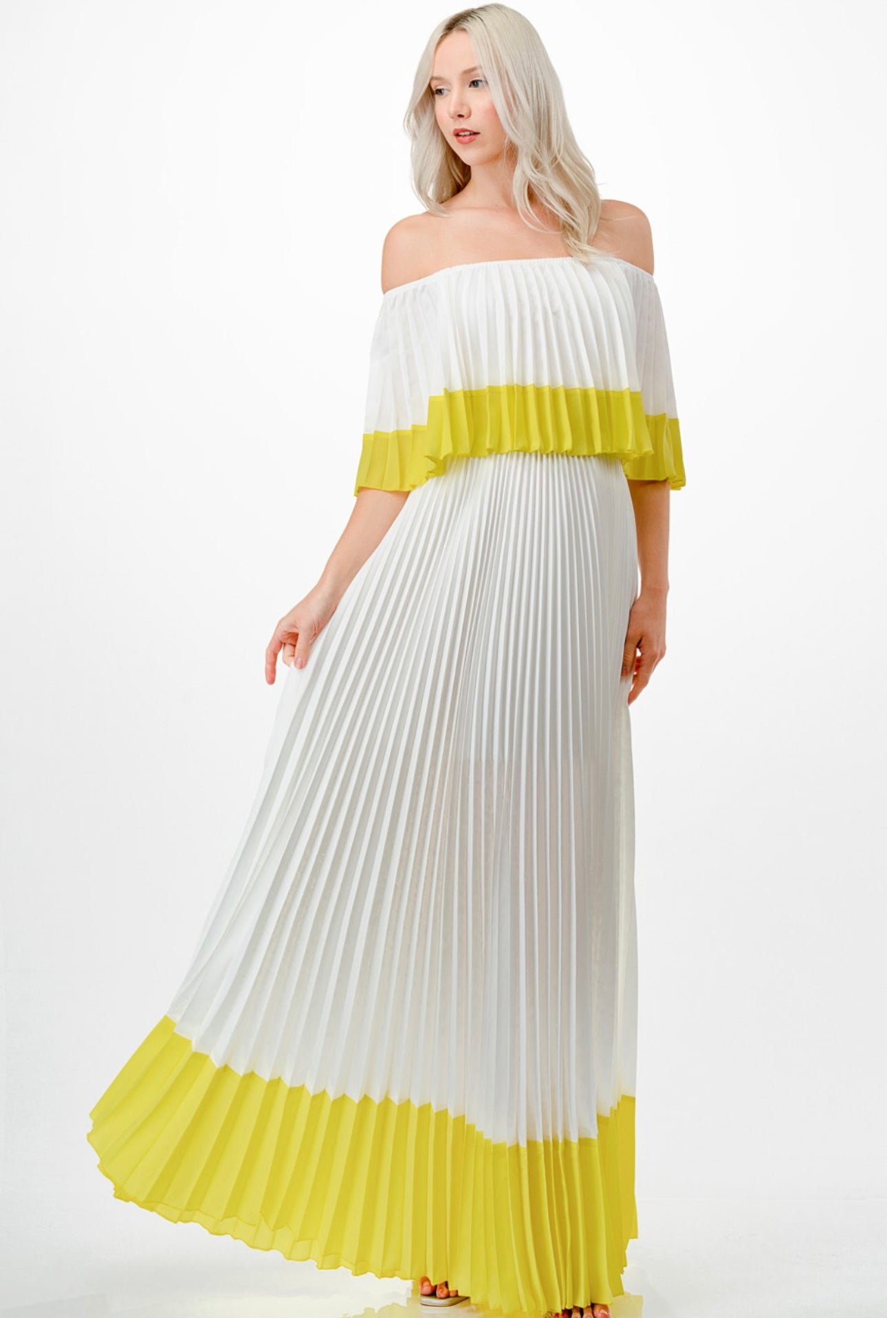 Pleating for You Maxi Dress