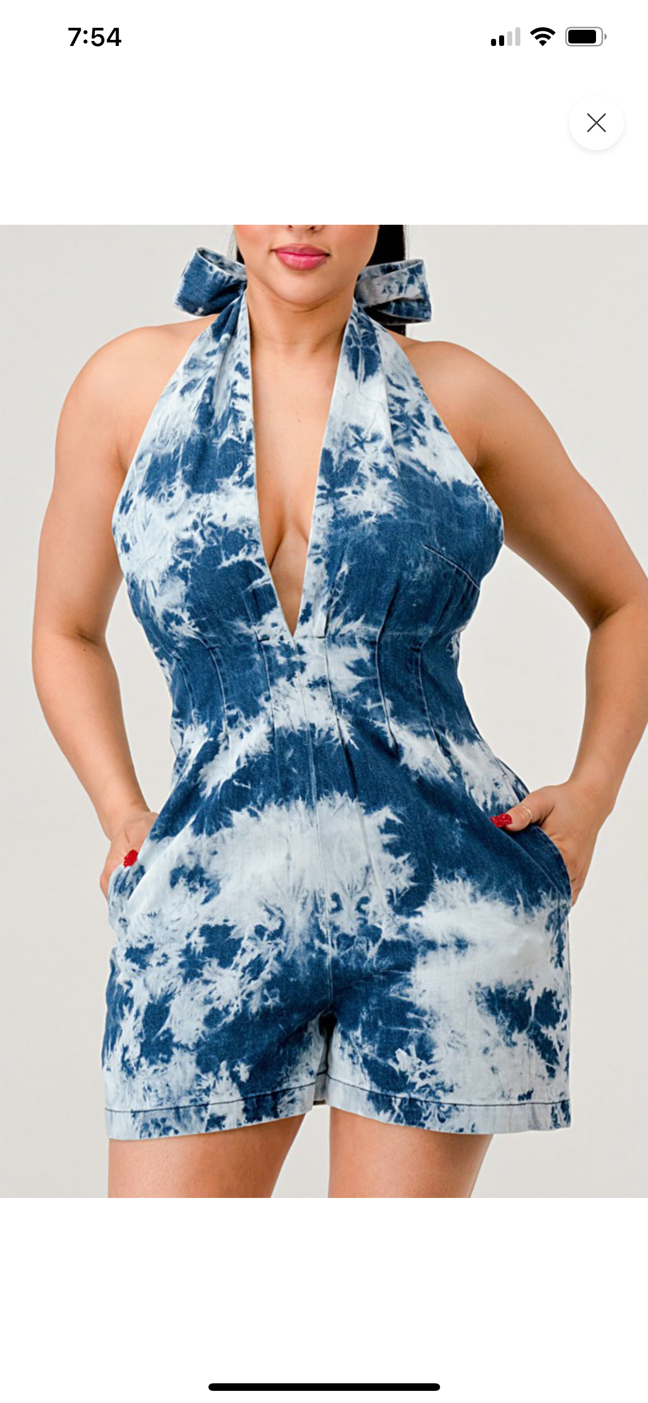 Denim Bombshell Romper