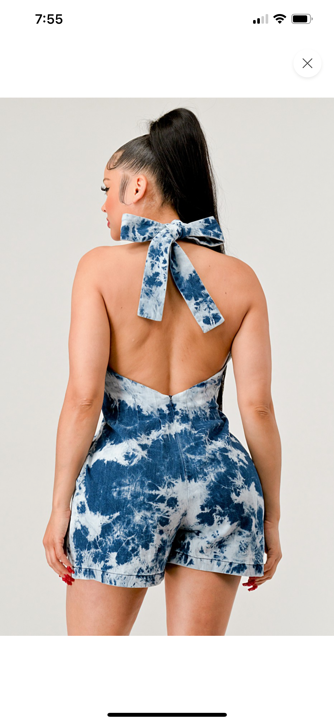 Denim Bombshell Romper