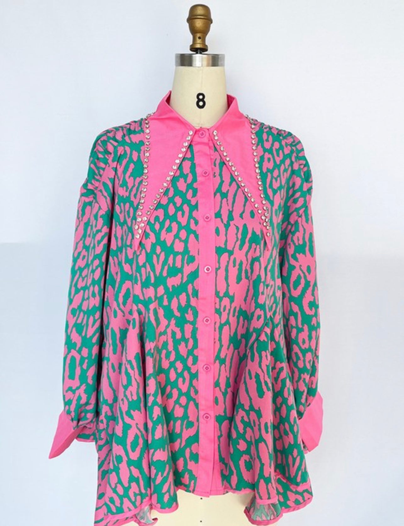 A Flare Affair Diamond Blouse