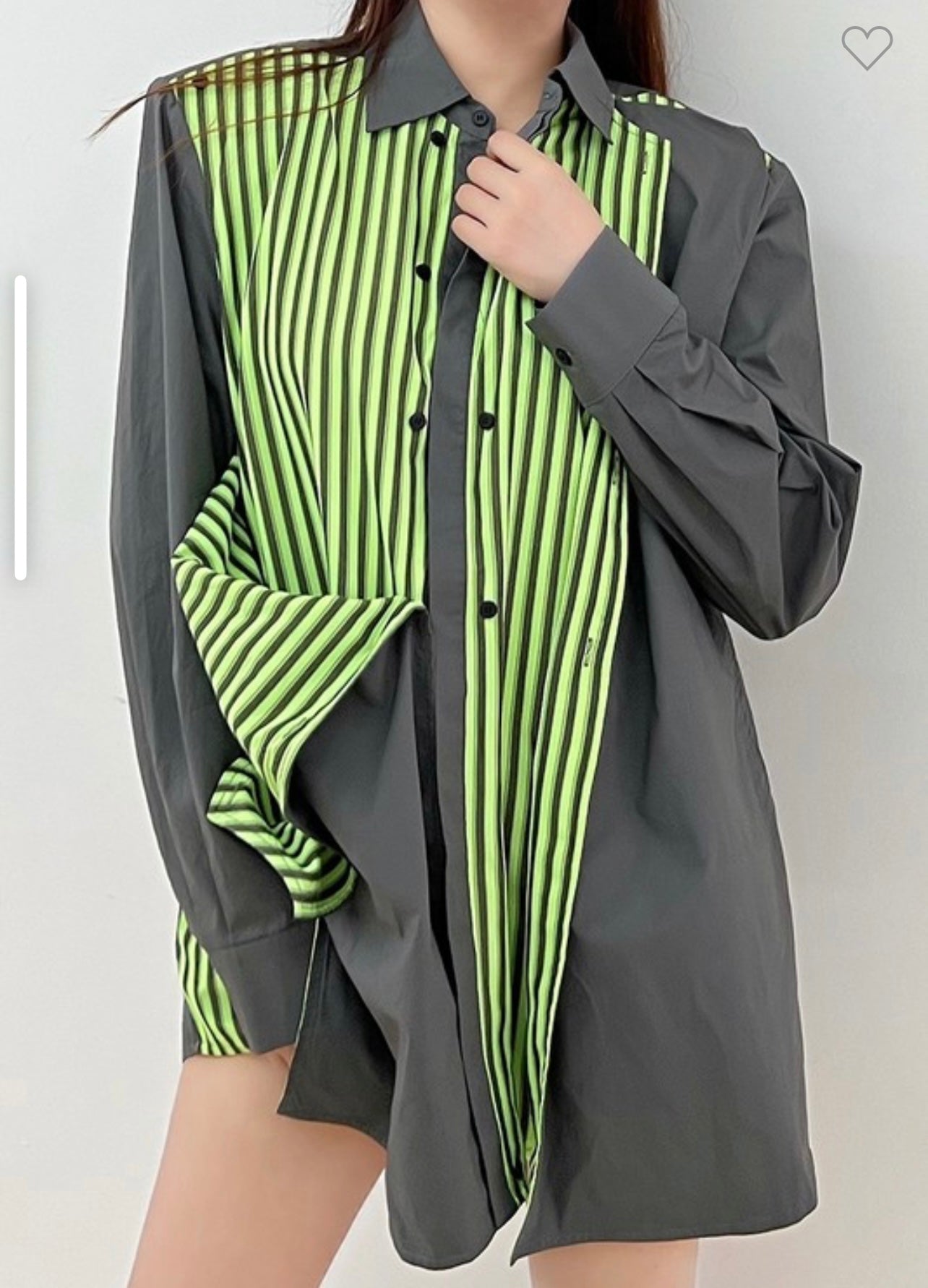 Totally Screwed Up Oversized Collar Shirt Blouse